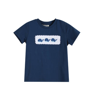 Whale Smocked Tee and Short Set - Lil Cactus