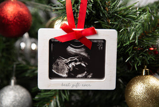 Sonogram Christmas Picture Frame Ornament