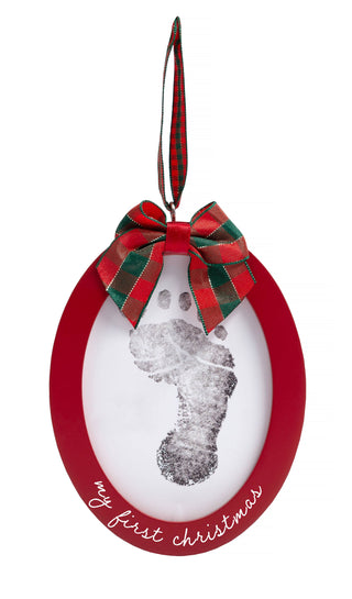 Footprint or Handprint Holiday Photo Ornament with Clean-Touch Ink Pad