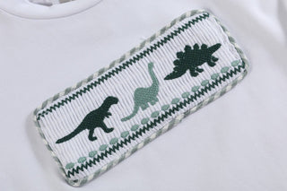 Dinosaur Smocked Tee and Short Set - Lil Cactus