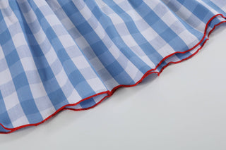 Red, White and Blue Gingham Dress - Lil Cactus