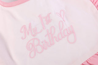 Pink 'My 1st Birthday' Bib: One Size