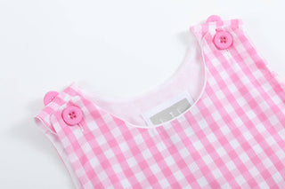 Pink Gingham Flamingo Dress – Lil Cactus