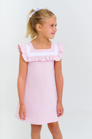 Darla Dress - Palm Beach Pink with Worth Avenue White