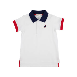 Prim and Proper Polo – Worth Avenue White/Nantucket Navy/Richmond Red