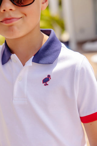 Prim and Proper Polo – Worth Avenue White/Nantucket Navy/Richmond Red