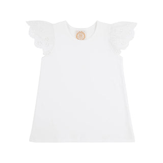 Ellen's Eyelet Top - Worth Avenue White