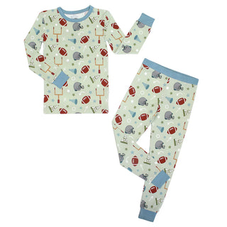 Emerson and Friends Bamboo Football Pajama Set