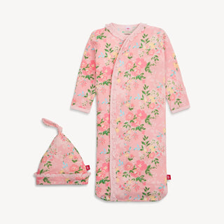 Ainslee Ruffled Baby Gown and Hat Set - Magnetic Me