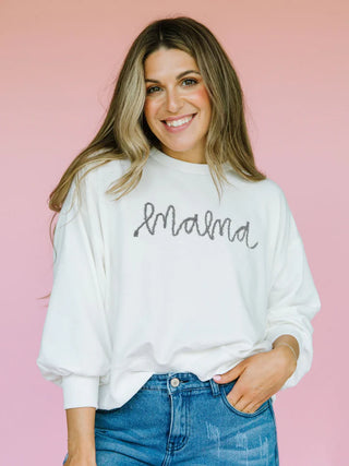 White Tinsel Mama Sweatshirt