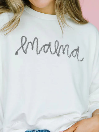 White Tinsel Mama Sweatshirt