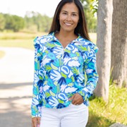 Half Zip Charleston Coral Me Crazy Women's Shirt