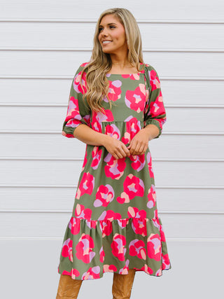 Spot On Olive Taylor Dress