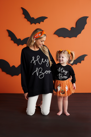 Hey Boo Matching Mom & Me Sweatshirt - Mud Pie