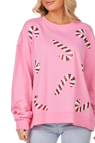 Candy Cane Sparkle Mom & Me Sweatshirt - Mud Pie