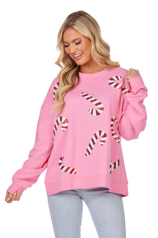 Candy Cane Sparkle Mom & Me Sweatshirt - Mud Pie