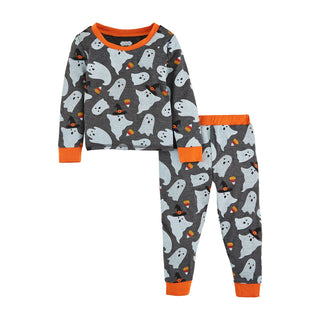 Glow In The Dark Candy Corn Ghost Pajamas - Mud Pie