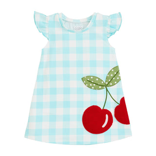 Mud Pie Cherry Flutter Sleeve Dress