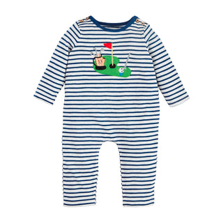 Striped Golf Bodysuit - Mud Pie