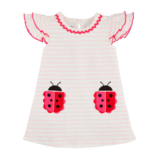 Ladybug Flutter Sleeve Dress - Mud Pie