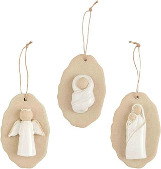 Mud Pie Nativity Character Christmas Ornaments