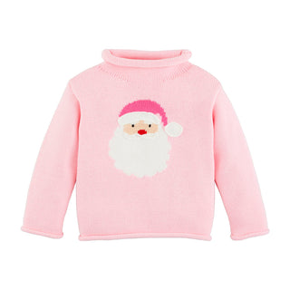 Pink Santa Rollneck Sweater - Mud Pie