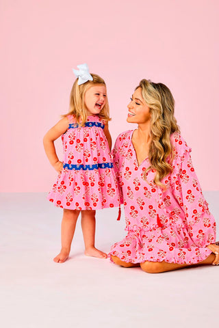 Pink Floral Tunic Dress - Mud Pie