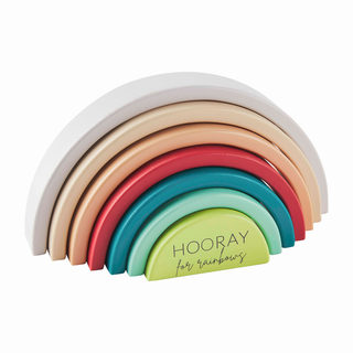 Mud Pie Wooden Rainbow Stacking Toy