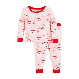 Pink Glow Santa Pajamas - Mud Pie