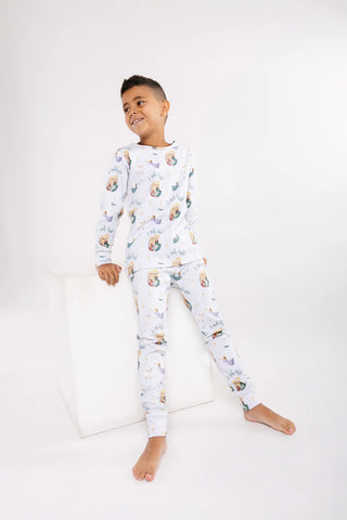 O Holy Night Blue Christmas Long Sleeve Pajamas - Christian Pajamas