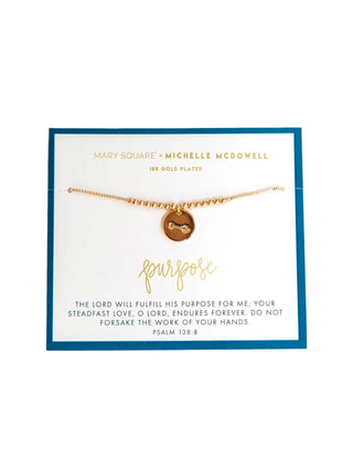 Purpose  Inspirational Bracelet 18K Gold Plated