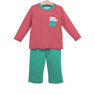 Santa Pocket Boys Christmas Pants Set - Trotter Street