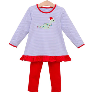 Trotter Street Kids Christmas Dino Girls Outfit