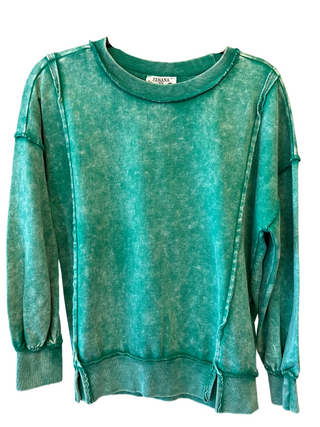 Zenana Acid-Wash Sweatshirt