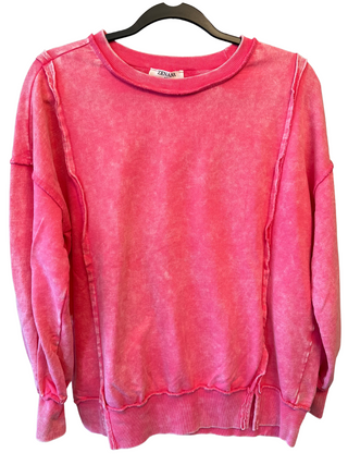 Zenana Acid-Wash Sweatshirt