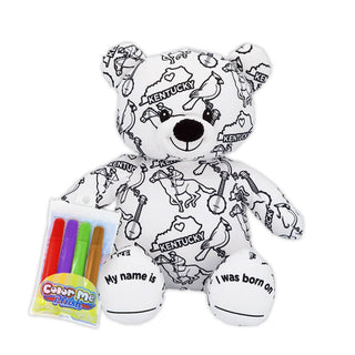 Color-Your-Own Kentucky Teddy Bear