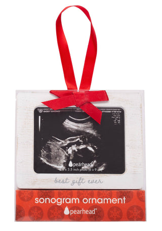 Sonogram Christmas Picture Frame Ornament