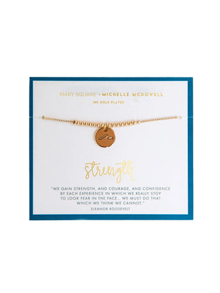 Strength Inspirational Bracelet 18K Gold Plated