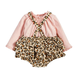 Leopard Pinafore Set