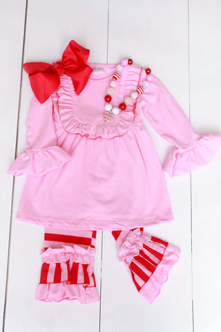 Pink and Red Outfit-Girls-Simply Blessed Children's Boutique