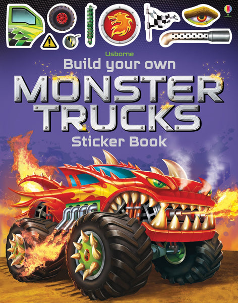 Reusable Sticker Book for Kids, Adults, Boys, Cute, Sticker Books Reusable  Monster Trucks Glossy Vinyl Rounded Corners 5 X 7 