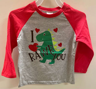 I "Rawr" You Valentine Dinosaur Shirt