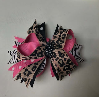 Leopard 5" Hair Bow