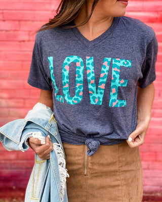 V-Neck Cheetah Love Shirt